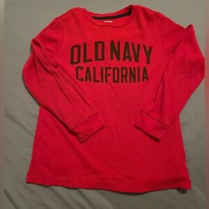 Boys size M(8) Old Navy red thermal shirt. *See description*